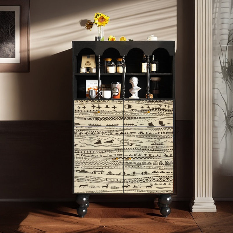 Modern pattern multi-functional accent cabinet