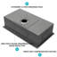 Évier de comptoir encastrable en acier inoxydable de calibre 16 de 30 po x 18 po x 10 po