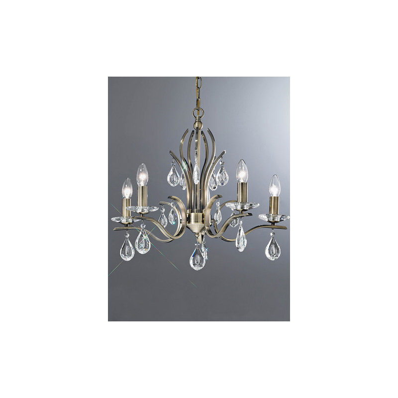 5 - Light Candle Style Chandelier, Bronze