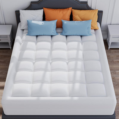 Surmatelas double en mousse viscoélastique 3 pouces, mousse viscoélastique gélifiée rafraîchissante 2 pouces et surmatelas en duvet synthétique 1 pouce