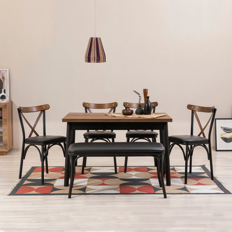 Bohlman 6 - Person Four Leg Dining Set