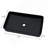 24"x13.5" Black Ceramic Rectangular Bathroom Sink