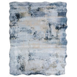 Abstract Area Rug in Gray