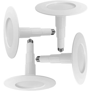 Jolux 4-Pack 5/6" LED Can Lights Retrofit Recessed Lighting,12W=60W,2700K SoftWhite,800 Lumens,Dimmable Adjustable Retrofit Downlight,ETL,Damp Rated,Simple Installation Can Lights,Bevel Trim