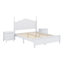 Ensemble de chambre à coucher 3 pièces, lit plateforme en bois et deux tables de chevet - Noyer foncé-101032921