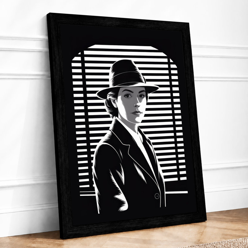 Silhouette in Noir Industrial - Framed Print, A2 - 59.4 x 42.0 cm, Black