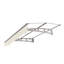 Auvent de porte 59 po x 34 po - Panneau en polycarbonate et support en aluminium résistant à la neige et au vent