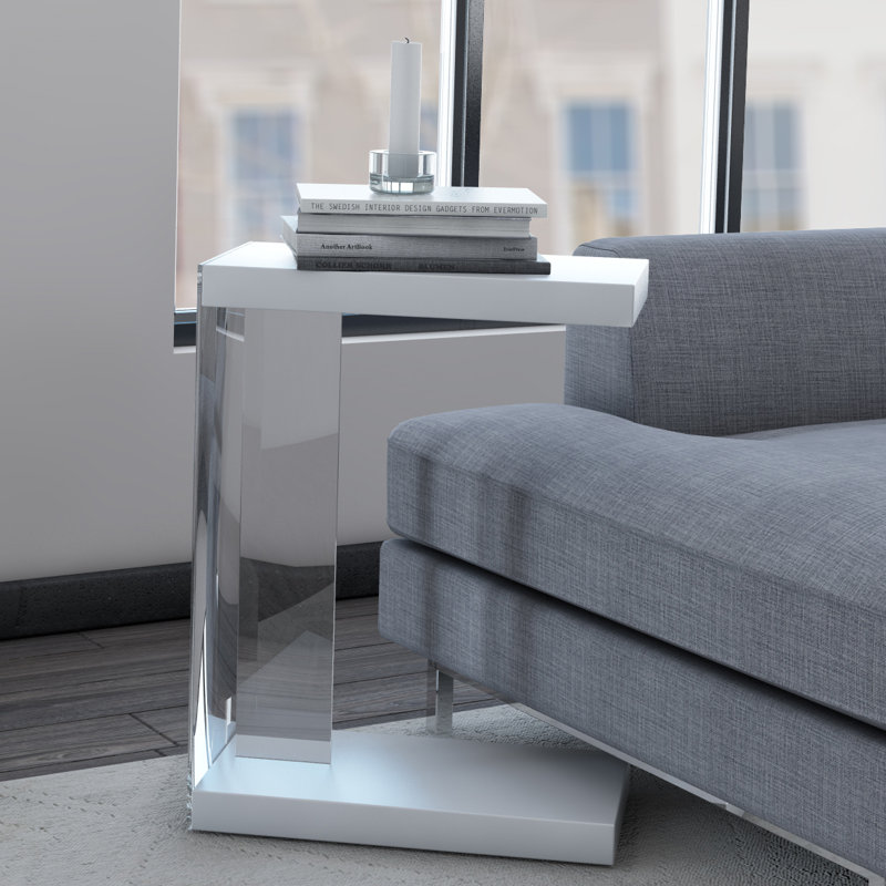 Amedee End Table, White