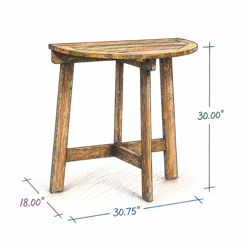 Table bistro pliante d'extérieur en bois d'acacia, Gris