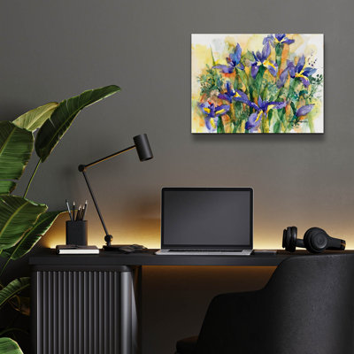 «Indelible Irises» par Annelein Beukenkamp, art mural en verre acrylique