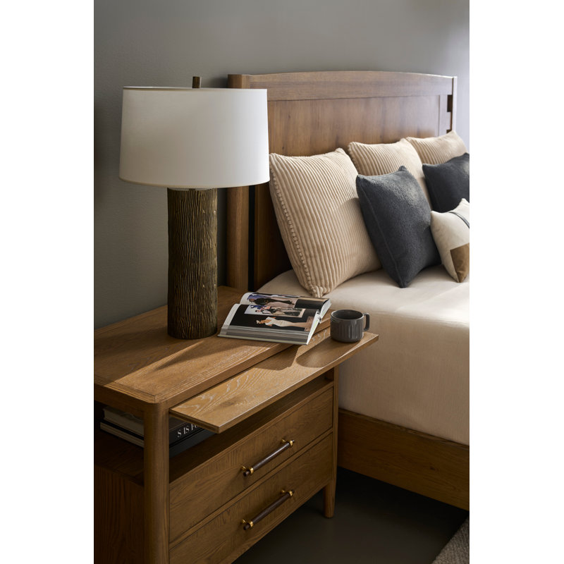 Maxwell 2 - Drawer Solid Wood Nightstand, Caramel