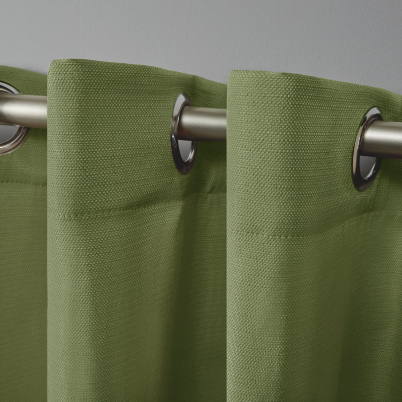 Breanna Semi Sheer Curtain Pair, 54" W x 84" L, Kiwi Green