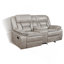 Causeuse-fauteuil coulissante avec console Taupe