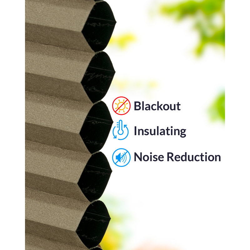 Cordless Blackout Cellular Shade, Barnwood, 36"W x 72"L
