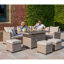 GALLE Wicker 9 - Person Garden Lounge Set with Cushions-1745414588