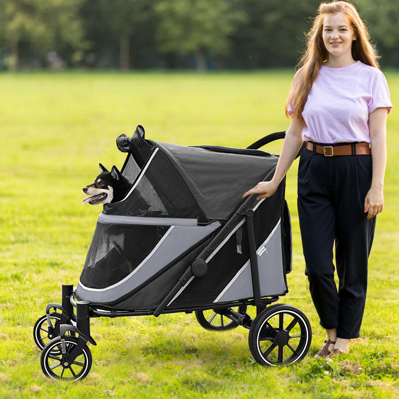 Remorque pliable pour animaux, Gris