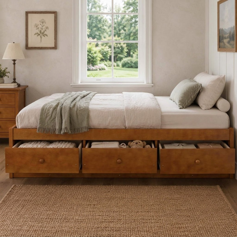 Ramet Twin Storage Standard Bed, Oak
