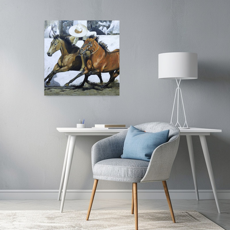 Art contemporain cheval contemporain, H 24 po x l 24 po