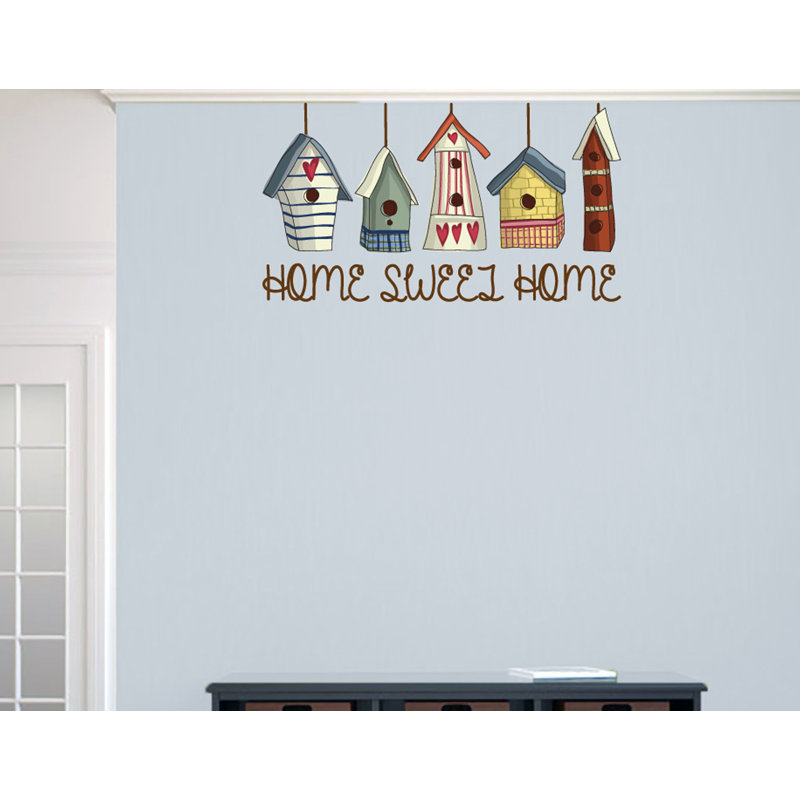 Décoration murale à imprimé maison pour oiseaux home, H 20 po x l 36 po