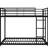 Metal Full Over Bunk Bed With , Black - Foot- And-378775955-378775954