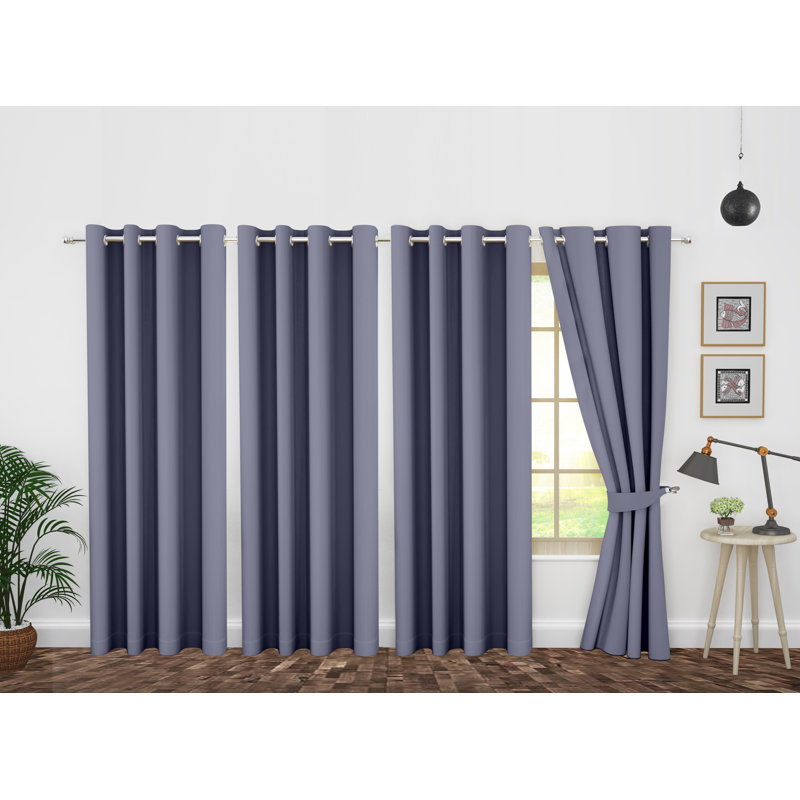 Paire de rideaux occultant et isolants avec œillets , 46 po x 63 po, Mauve