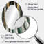 Miroir mural ovale doré et vert-424860735