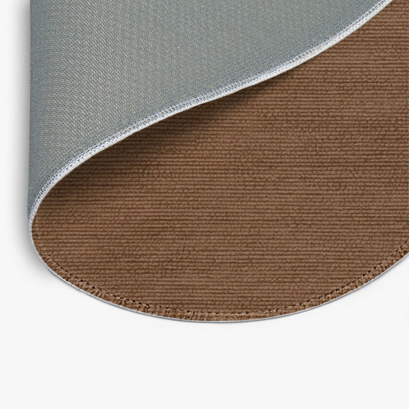 Tapis brun uni d'intérieur et d'extérieur, Rond 5 pi