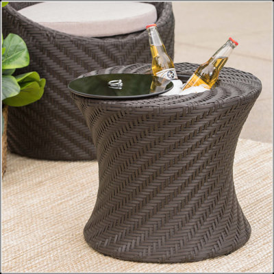 YARMOUTH  SIDE TABLE WITH ICE BUCKET