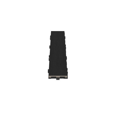 UltraShield Naturale 12" x 3" Quick Composite Single Slat Deck Tile in Indian Ebony