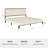 Martha Stewart Jett Wooden Platform Bed With Upholstered Base And Triple Inset Headboard-97967480-97967479