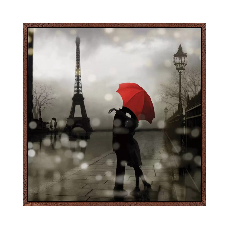 Paris Romance by Kate Carrigan - Gallery-Wrapped Canvas Giclée on Canvas, Classic Wood Framed, 66.04 cm H x 66.04 cm W