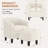 Upholstered Barrel Chair with Ottoman