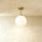 Brunsville 1-Light Glass Shade Semi Flush Mount Ceiling Light
