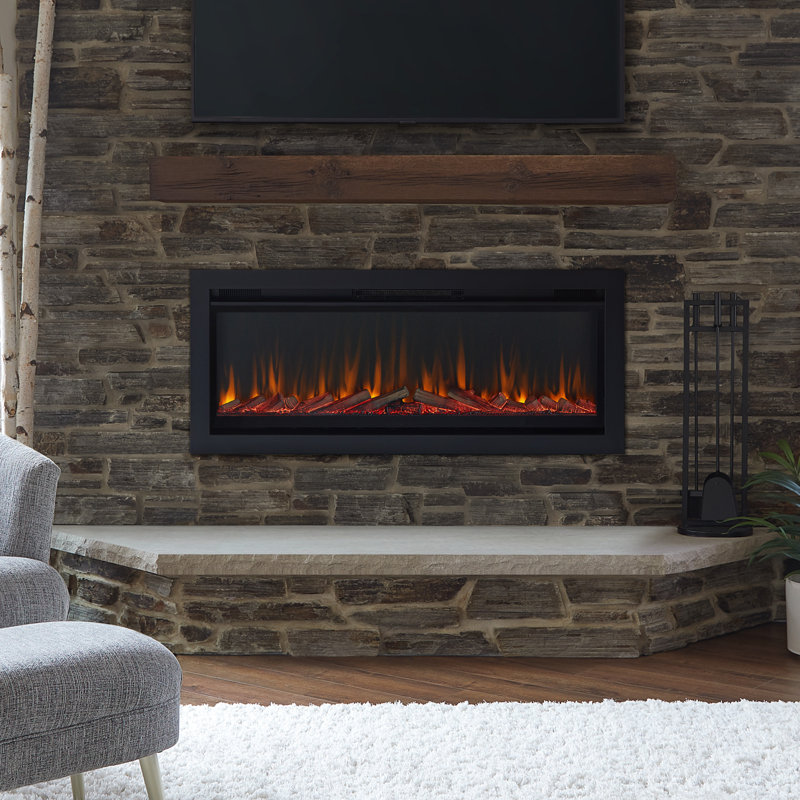 Wall-Mount or Recessed Electric Fireplace by Real Flame, 24.8" H x 65" W x 5.5" D