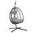 Patio Wicker Hanging Egg Chair With Stand, Indoor Outdoor Swing For Bedroom Living Room Balcony-1599718759