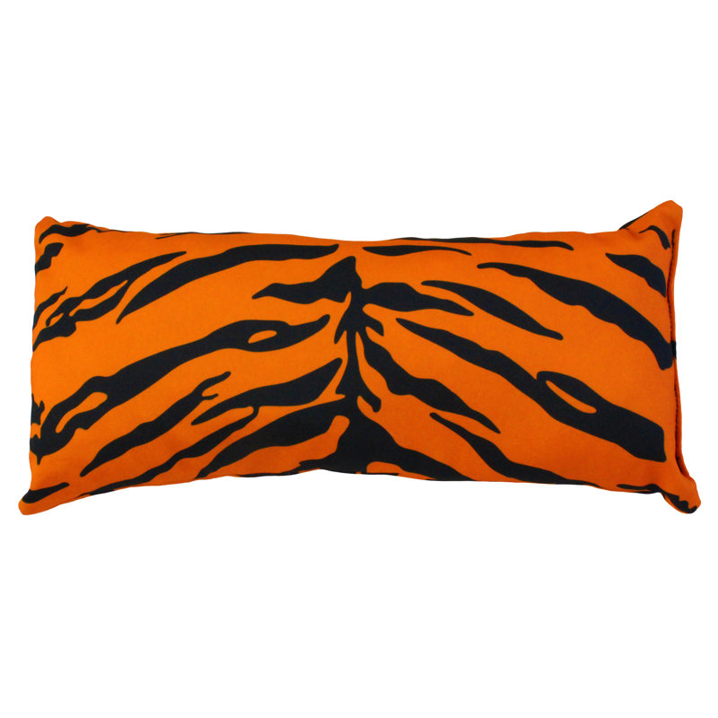 Animal Print Reversible Throw Pillow, Orange