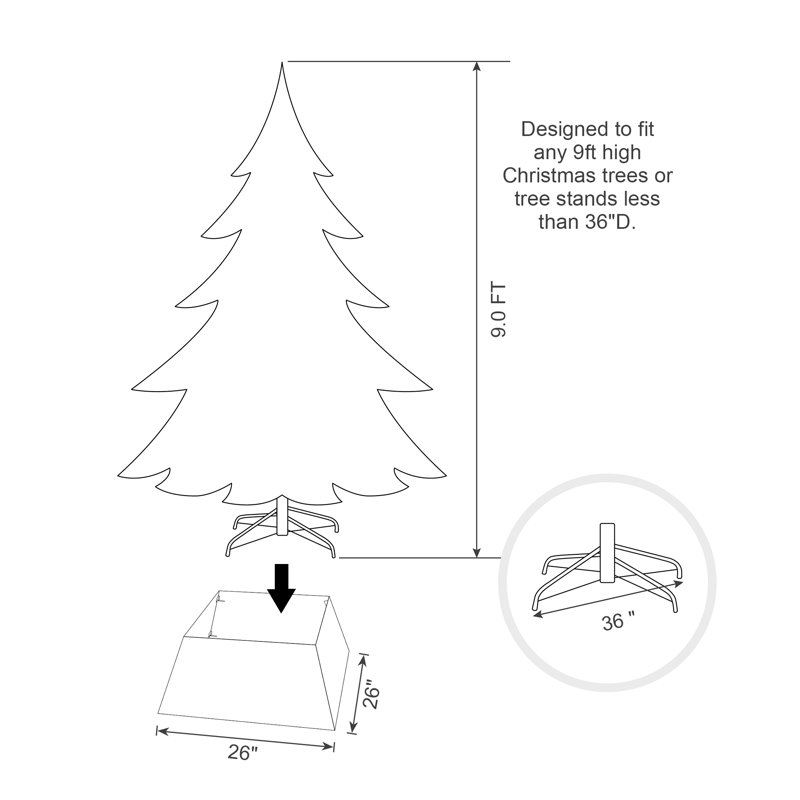Gold Trapezoid Metal Weave Christmas Tree Collar