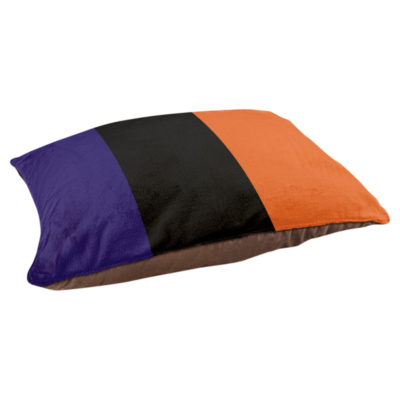 Coussin Atlanta, Moyen (l 28 po x P 18 po x H 9,5 po), Purple/Black/Orange