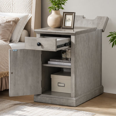 Table de bout U-Can Classic Charging Living avec ports USB et rangement