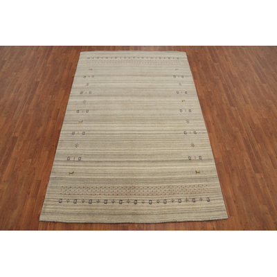 Tribal Wool Gabbeh Style Handmade Area Rug 6x9