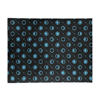 Tapis bleu ciel/noir lune phases