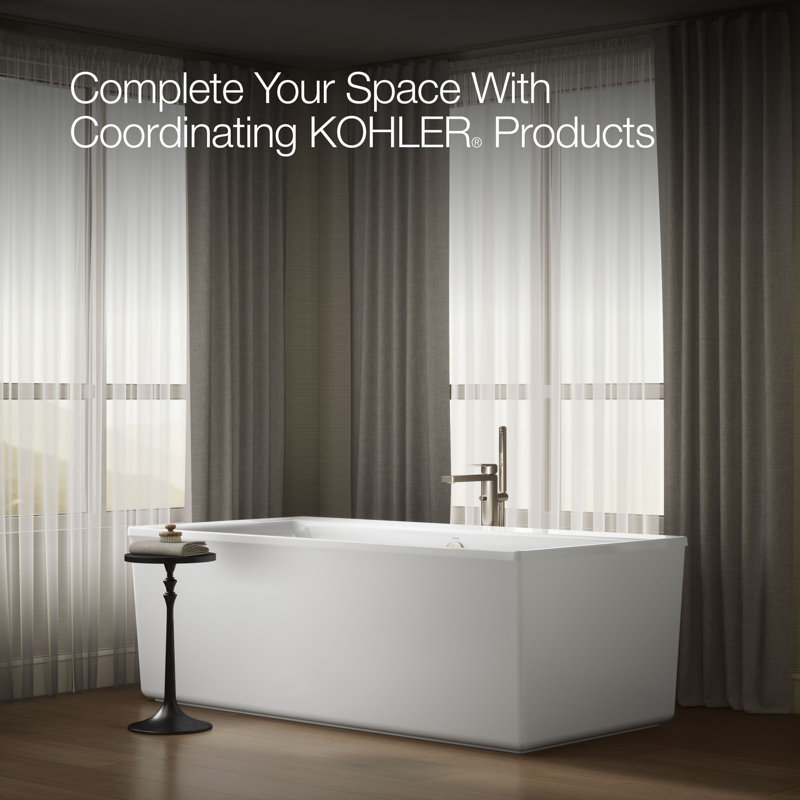 Stargaze 72" x 36" Freestanding Soaking Bathtub, White