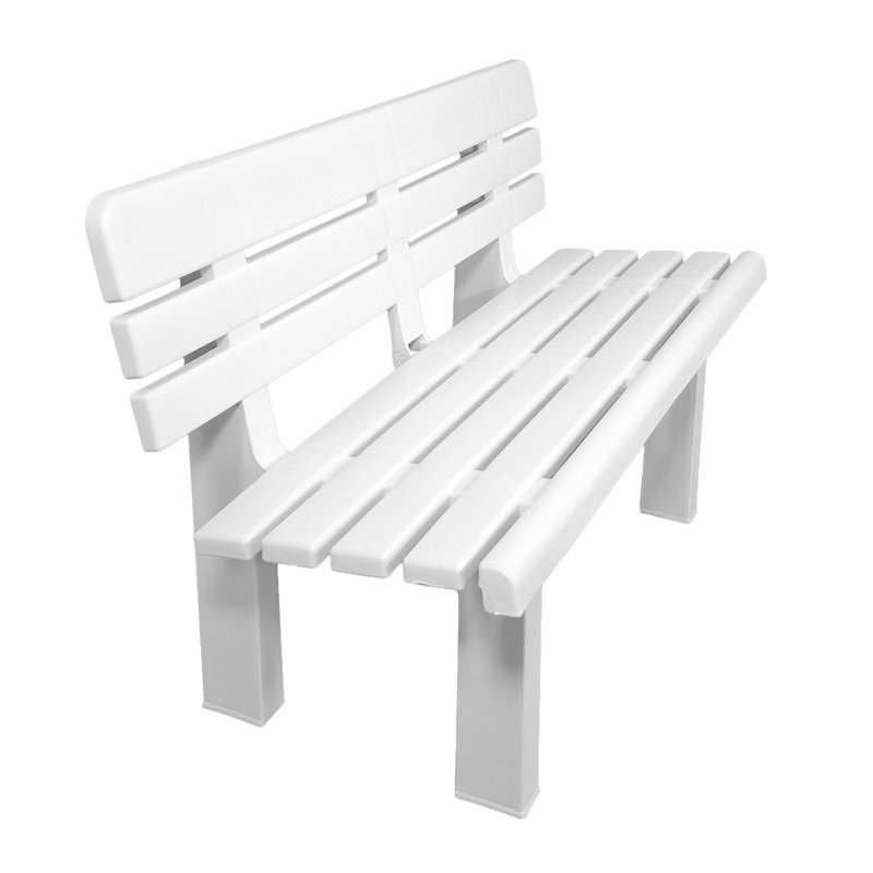 Arban Genaro Plastic Garden Bench, White
