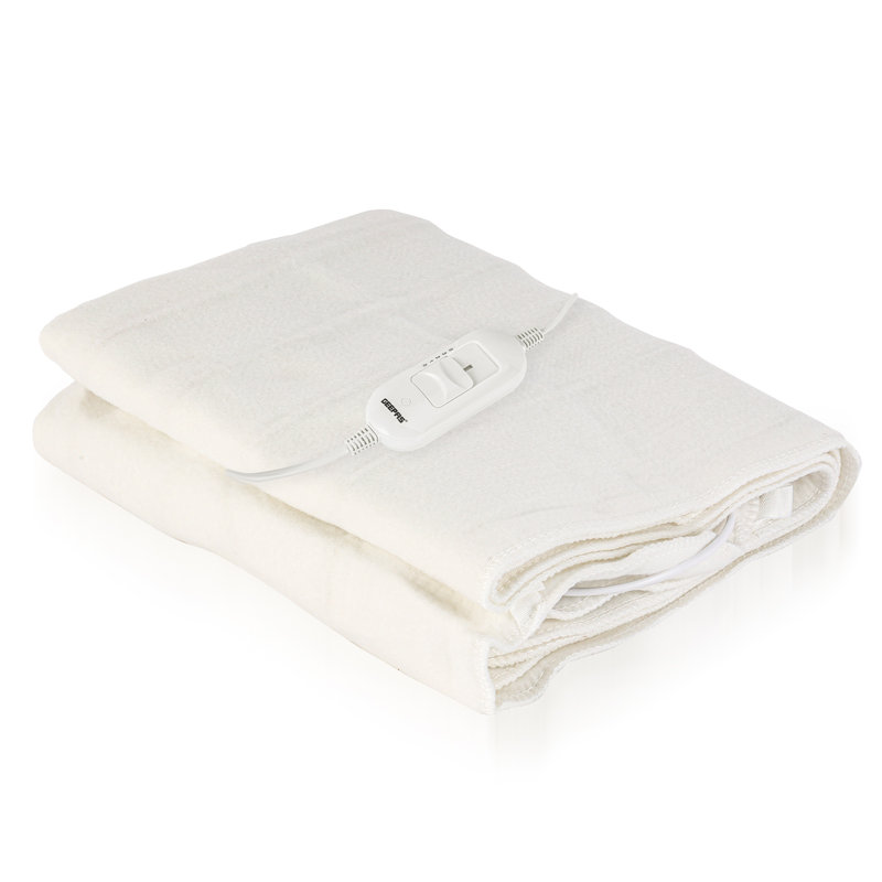GEEPAS Electric Blanket | Soft Heated Underblanket Mattress Cover with 3 Heat Levels & Fast Heat Up | Fitted Bed Warmer Pad with Detachable Controller, Overheat Protection