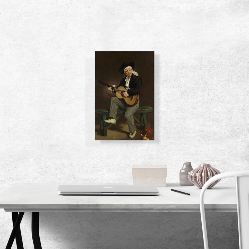 Reproduction d'art sur toile tendue, "The l'espagnol Singer 1860" par Edward Manet, H 18 po x l 12 po x 1,5 po