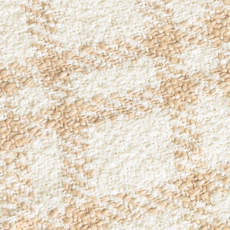100% Polyester Throw, Ivory/Beige