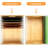 Bamboo Acrylic File Box Organizer, Hanging File Folder Storage Boxes, Decorative Document Crate Transparent Filing Bin With Handle For Home Office Desk