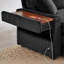 Causeuse et chaise longue Fluffy 2-en-1 avec rangement caché, repose-pieds double et table-1301622263