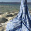 Luxurious Fouta Beach Towel, 100% Cotton, 35.4 x 66.9 inches | High Water Absorbent, Soft & Durable, 7.6 oz/sq ft | Machine Washable at 86-104°F, Elegant Blue Design | Perfect for Beach, Pool, or Spa-102472900