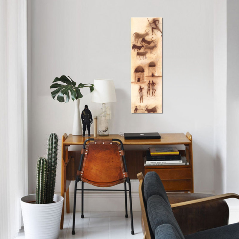 « africain impression i », impression sur toile, H 60 po x l 20 po x P 1,5 po, Toile tendue